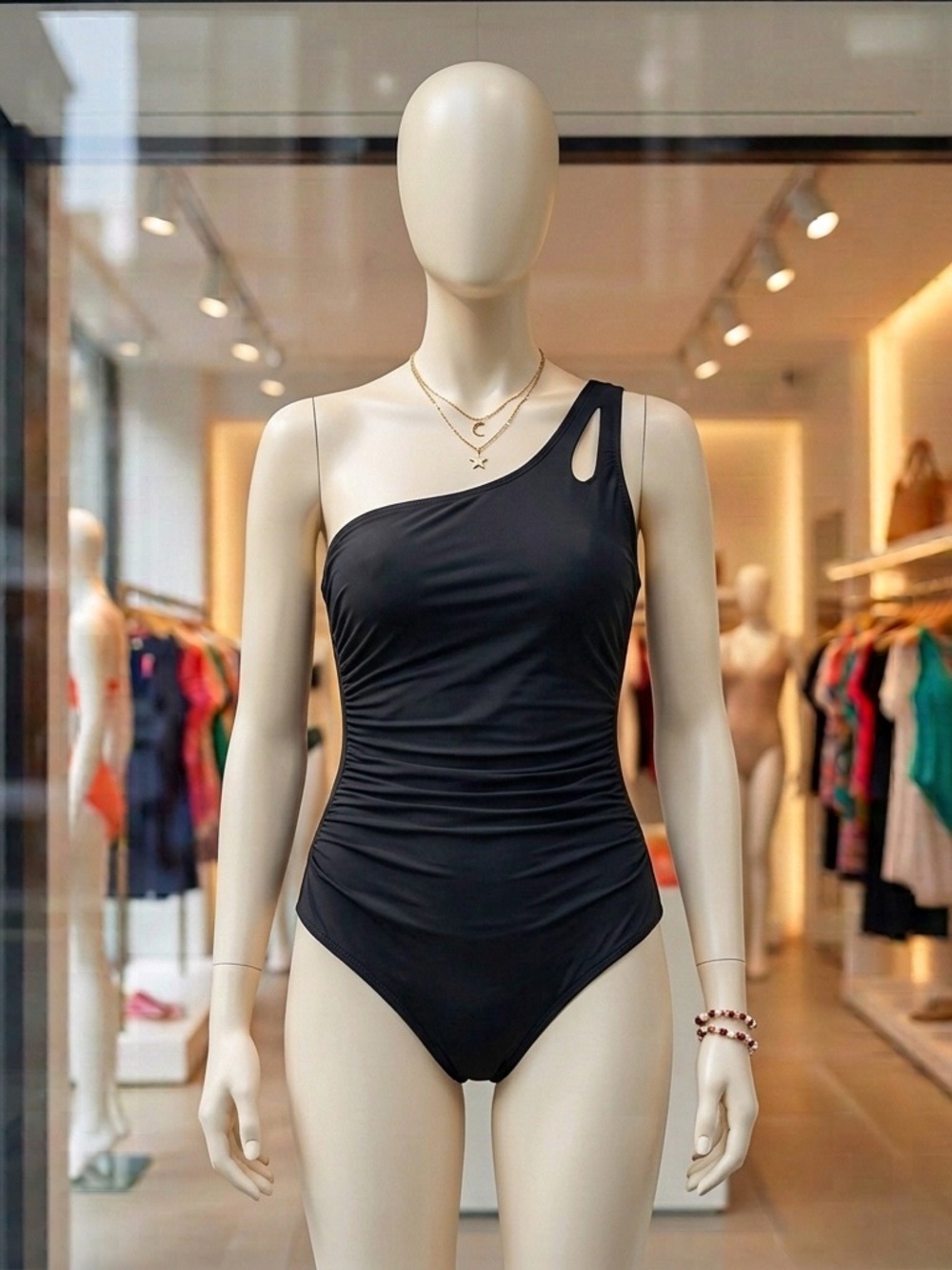 Blooming Jelly One-Shoulder Swimsuit